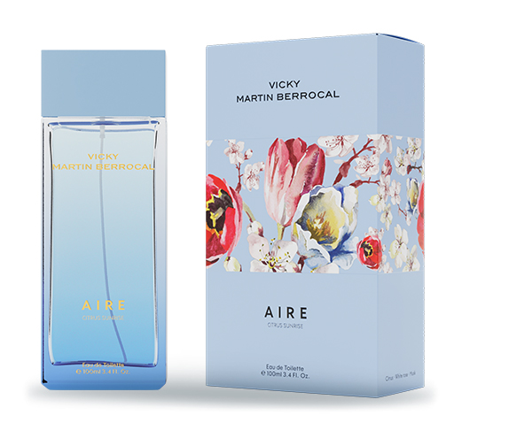 Packaging of fragrance AIRE by Vicky Martín Berrocal