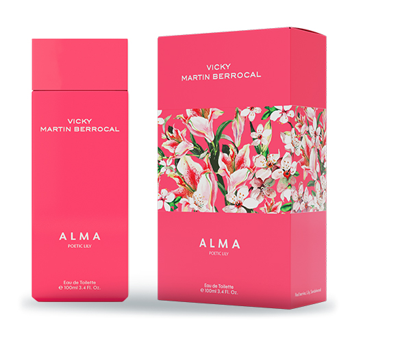 Packaging de fragancia Alma de Vicky Martín Berrocal